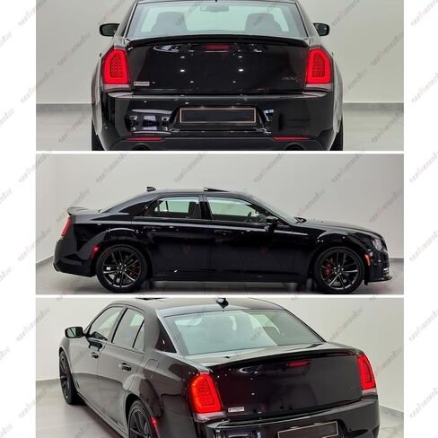 المفسد الجذع الخلفي متوافق مع 2011-2023 Chrysler 300 300C 300S ، مفسد Duckbill يناسب 11-23 ، خارجية ركلة العالية شفة جناح سطح السفينة (أسود لامع) in Kuwait