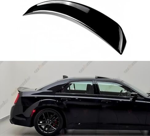 Rear Trunk Spoiler Compatible with 2011-2023 Chrysler 300 300C 300S, Duckbill Spoiler Fits for 11-23, Exterior High Kick Tail Deck Lid Wing Lip (Glossy Black) in Kuwait