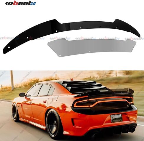 2 Piece Wickerbill Spoiler Compatible with 2015-2024 Dodge Charger, Venom Series V3 Style Fits for SRT Hellcat Scat Pack, Wicker Bill Trunk Tail Deck Lid Wing Lip with RivNut Tool in Saudi Arabia