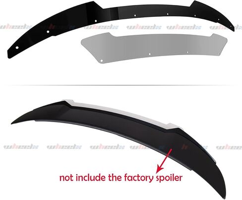 2 Piece Wickerbill Spoiler Compatible with 2015-2024 Dodge Charger, Venom Series V3 Style Fits for SRT Hellcat Scat Pack, Wicker Bill Trunk Tail Deck Lid Wing Lip with RivNut Tool in Saudi Arabia