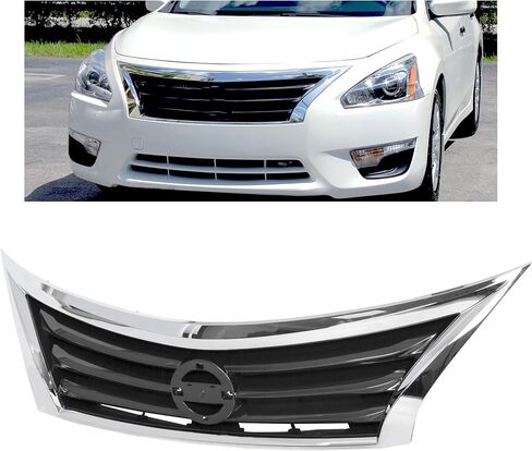 HECASA Front Bumper Grill Upper Grille Compatible with 2013 2014 2015 Nissan Altima Sedan Replacement for 623103TA0A NI1200250 Insert Plastic(ABS) in Saudi Arabia