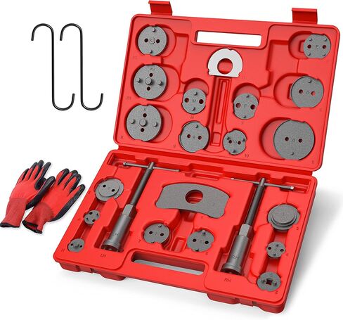 MOSTPLUS Universal Disc Brake Caliper Wind Back Tool and Piston Compression Sets-26 Pieces (Blue) in Kuwait