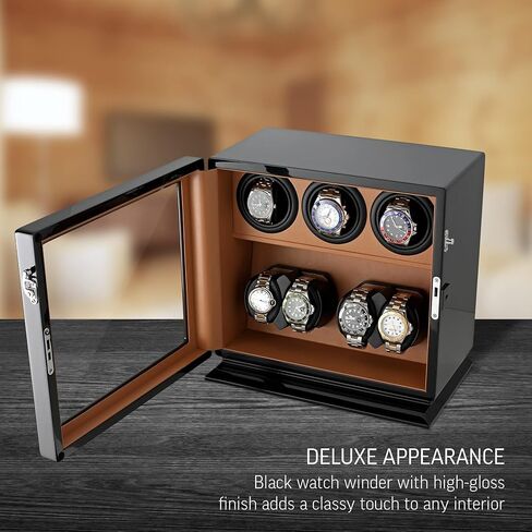 7 Watch Winder with Interior Light and Motor-Stop Option in Kuwait