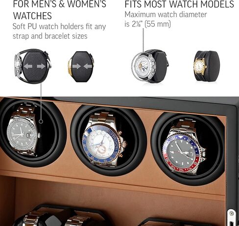 7 Watch Winder with Interior Light and Motor-Stop Option in Kuwait