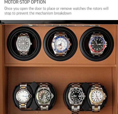 7 Watch Winder with Interior Light and Motor-Stop Option in Kuwait