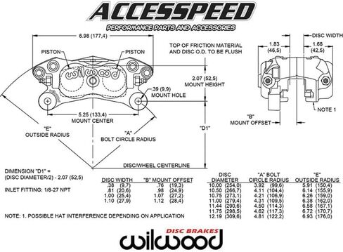 Wilwood 120-14446-BK Dynalite Dust Seal Caliper-Black 1.38 "Pistons ، .81" in Saudi Arabia