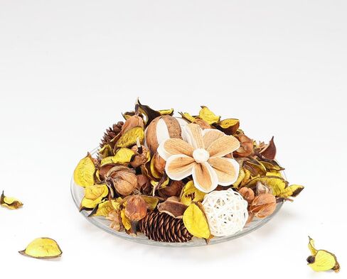 حشو وعاء Potpourri ، وعاء زنبرك زهرة مجفف مزهرية مزيج ، ديكور المنزل المعطرة البوبوري الجاف ، 3 خيارات اللون ديكور المنزل الزهرة الطبيعية (أصفر) in Saudi Arabia