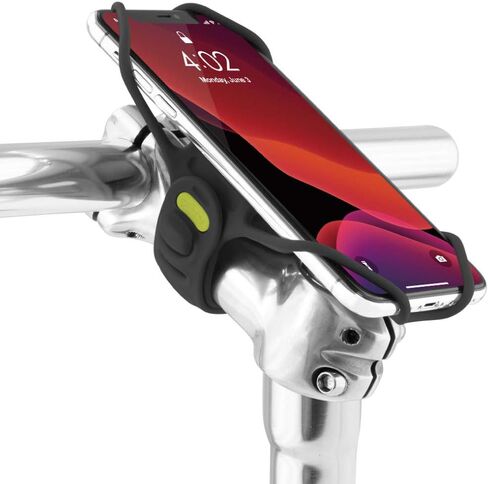 Bone Bike Tie Pro 3 ، Hound Pike Plice Phone Mount for Ste ، حامل سيليكون خالٍ من الخدش مع تصميم ممتصة للصدمات ، حامل هاتف ركوب الدراجات العالمي المتوافق مع معظم الهواتف الذكية (سوداء-ساق) in Kuwait