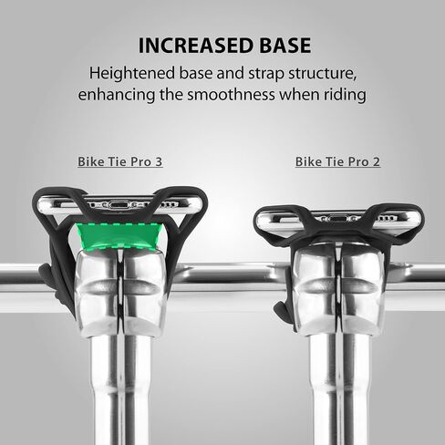 Bone Bike Tie Pro 3 ، Hound Pike Plice Phone Mount for Ste ، حامل سيليكون خالٍ من الخدش مع تصميم ممتصة للصدمات ، حامل هاتف ركوب الدراجات العالمي المتوافق مع معظم الهواتف الذكية (سوداء-ساق) in Kuwait