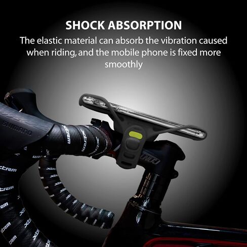Bone Bike Tie Pro 3 ، Hound Pike Plice Phone Mount for Ste ، حامل سيليكون خالٍ من الخدش مع تصميم ممتصة للصدمات ، حامل هاتف ركوب الدراجات العالمي المتوافق مع معظم الهواتف الذكية (سوداء-ساق) in Kuwait