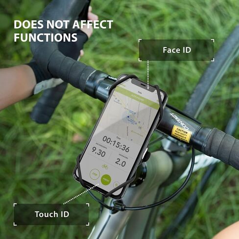 Bone Bike Tie Pro 3 ، Hound Pike Plice Phone Mount for Ste ، حامل سيليكون خالٍ من الخدش مع تصميم ممتصة للصدمات ، حامل هاتف ركوب الدراجات العالمي المتوافق مع معظم الهواتف الذكية (سوداء-ساق) in Kuwait