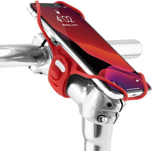 Bone Bike Tie Pro 3 ، Hound Pike Plice Phone Mount for Ste ، حامل سيليكون خالٍ من الخدش مع تصميم ممتصة للصدمات ، حامل هاتف ركوب الدراجات العالمي المتوافق مع معظم الهواتف الذكية (سوداء-ساق) in Kuwait