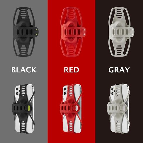 Bone Bike Tie Pro 3 ، Hound Pike Plice Phone Mount for Ste ، حامل سيليكون خالٍ من الخدش مع تصميم ممتصة للصدمات ، حامل هاتف ركوب الدراجات العالمي المتوافق مع معظم الهواتف الذكية (سوداء-ساق) in Kuwait