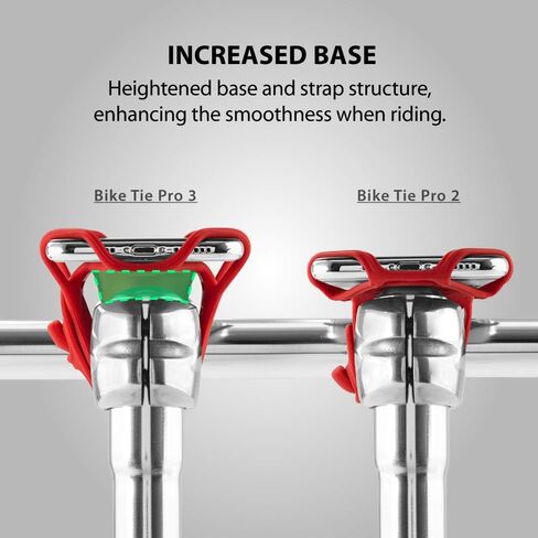 Bone Bike Tie Pro 3 ، Hound Pike Plice Phone Mount for Ste ، حامل سيليكون خالٍ من الخدش مع تصميم ممتصة للصدمات ، حامل هاتف ركوب الدراجات العالمي المتوافق مع معظم الهواتف الذكية (سوداء-ساق) in Kuwait