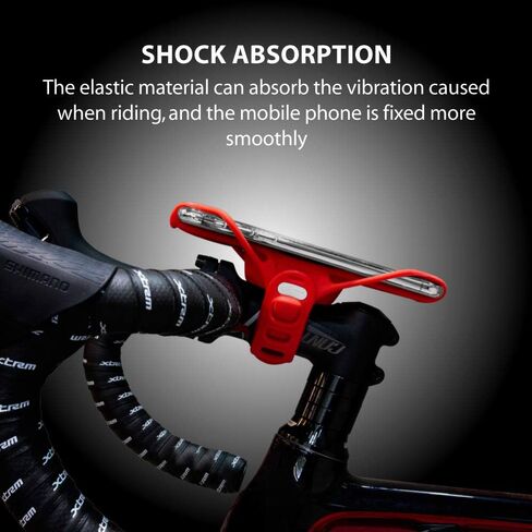 Bone Bike Tie Pro 3 ، Hound Pike Plice Phone Mount for Ste ، حامل سيليكون خالٍ من الخدش مع تصميم ممتصة للصدمات ، حامل هاتف ركوب الدراجات العالمي المتوافق مع معظم الهواتف الذكية (سوداء-ساق) in Kuwait