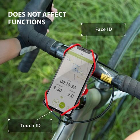 Bone Bike Tie Pro 3 ، Hound Pike Plice Phone Mount for Ste ، حامل سيليكون خالٍ من الخدش مع تصميم ممتصة للصدمات ، حامل هاتف ركوب الدراجات العالمي المتوافق مع معظم الهواتف الذكية (سوداء-ساق) in Kuwait