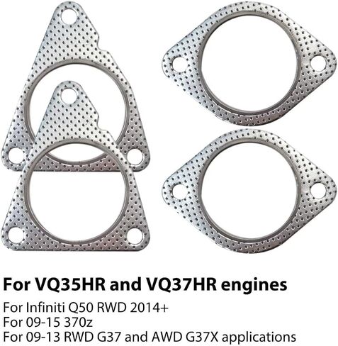 2025 تم تحديث 4pcs 2.5 "مجموعة حشوات المحول الحفاز لـ Infiniti 09-15 370Z in Kuwait