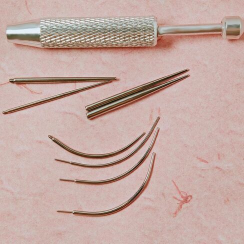 Piercing Taper and Piercing Ball Grabber Tool Kit 14G 16G 18G and 20G Piercing Taper Insertion Tools for Flat Back Internal, External, Threadless Piercing Jewelry in Kuwait