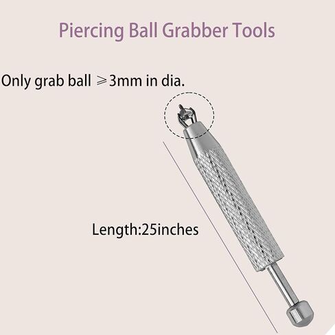 Piercing Taper and Piercing Ball Grabber Tool Kit 14G 16G 18G and 20G Piercing Taper Insertion Tools for Flat Back Internal, External, Threadless Piercing Jewelry in Kuwait