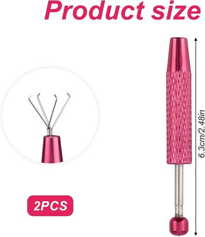 2pcs Jewelry Grabber Tool, Piercing Ball Grabber Reacher Jeweler Pick Up Tool for Changing Jewelry 4-Claw Tweezers for Diamond Gem Electronic Component in Saudi Arabia