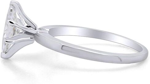 Affy Marquise Cut White White Cubic Zirconia 6-Prong Solitaire Ring في مجوهرات ذهبية صلبة 10K للمشاركة الذكرى السنوية in Saudi Arabia