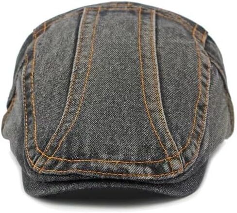 Men's Newsboy Caps, Denim Ascot Cap Washable Hunting Ivy Gatsby Newsboy Hat in Kuwait
