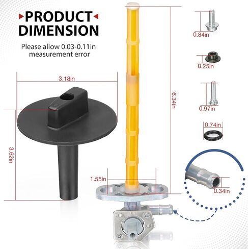 Fuel Vavle Petcock Lever إيقاف تشغيل الخزان لصالح Honda Rancher 420 TRX420 2007-2014 16950-HP5-601 16963-HP5-600 in Saudi Arabia