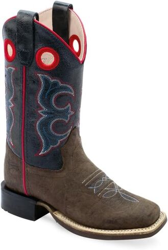 Old West Boots Unisex-Child Broad Square Toe (Toddler/Little Kid) Western Boot in Saudi Arabia