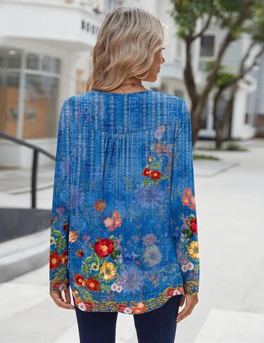 قمصان Zeagoo طويلة الأكمام للنساء Fall Fashion الأزياء الأنيقة بلوزات عارضة عصرية مطوية قمم تونك لللباس 2025 in Kuwait