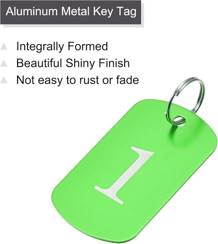 علامة مفاتيح معدنية MECCANIXITY، علامة أرقام 1-5، بطاقة تعريف مع حلقة 2x1.2 بوصة مستطيل أسود فارغ للديكور، حزمة من 5 in Kuwait