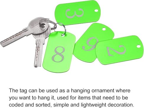 علامة مفاتيح معدنية MECCANIXITY، علامة أرقام 1-5، بطاقة تعريف مع حلقة 2x1.2 بوصة مستطيل أسود فارغ للديكور، حزمة من 5 in Kuwait