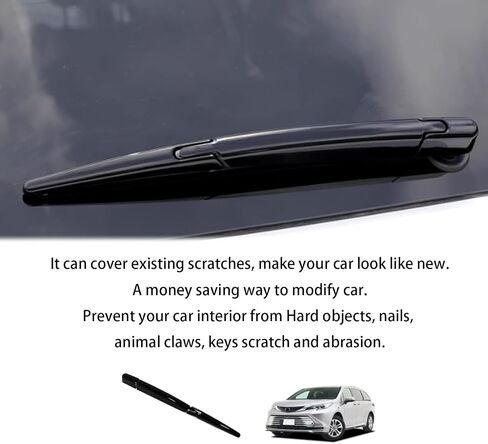 Rear Wiper Strip Molding Cover Trims Fit for Toyota Sienna 2025~2021 Exterior Auto Decoration Car Accessories 3PC Black in Kuwait
