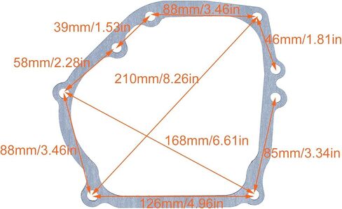 10pcs Crankcase Side Cover Gasket for Honda GX160 GX200 5.5HP 6.5HP 168F 170F, 10 x Gasket in Saudi Arabia