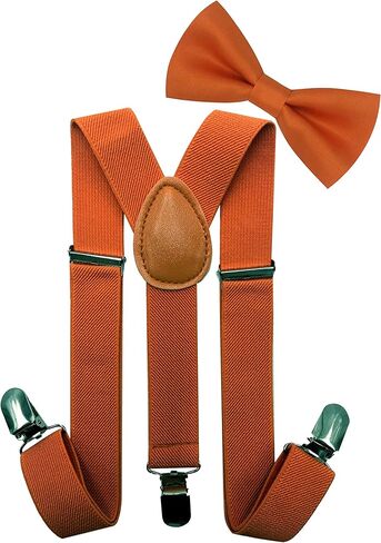 Toddler, Kids Suspender and Bow Tie Set | Adjustable and Elastic | for Boys and Girls in Kuwait