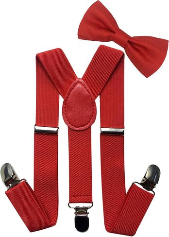 Toddler, Kids Suspender and Bow Tie Set | Adjustable and Elastic | for Boys and Girls in Kuwait