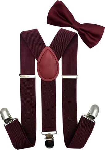 Toddler, Kids Suspender and Bow Tie Set | Adjustable and Elastic | for Boys and Girls in Kuwait