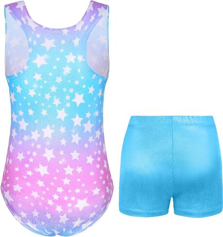 Girls Gymnastics Leotards Size 4-12 Years Old Multicolor Sleeveless Dancewear Little Kids Bodysuits Tumbling Outfits in Kuwait