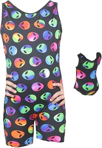 Girls Tank Unitard Sleeveless Biketard for Gymnastics Matching 18 inch Doll Leotard (Doll not Included) in Saudi Arabia