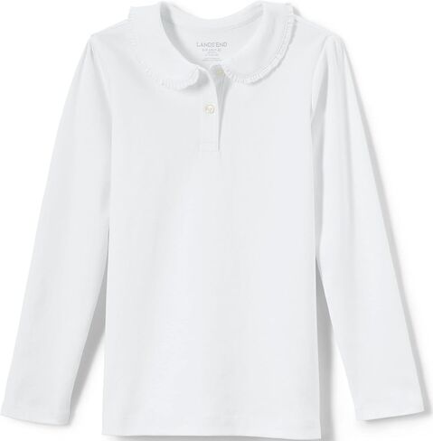 LANDS 'END Girls Long Sleeve Peter Peter Collar قميص متماسكة in Saudi Arabia