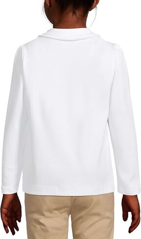 LANDS 'END Girls Long Sleeve Peter Peter Collar قميص متماسكة in Saudi Arabia