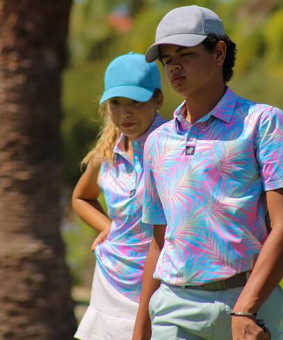 Girls Polo Shirt Perfomance Quick Dry Sleeveless Tennis Shirts Fashion Print Athletic Golf Polo in Saudi Arabia