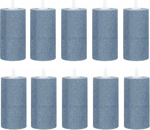 Simple Deluxe 10 Pack 4 X 2 Inch Large Air Stone Cylinder with a Free 3W 6L/min Air Pump for Fish & Plant in Aquarium and Hydroponics Systems in Saudi Arabia
