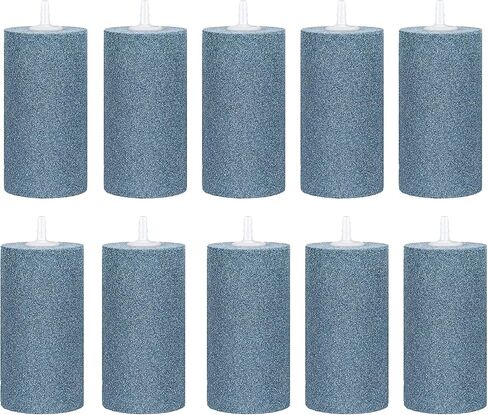 Simple Deluxe 10 Pack 4 X 2 Inch Large Air Stone Cylinder with a Free 3W 6L/min Air Pump for Fish & Plant in Aquarium and Hydroponics Systems in Saudi Arabia