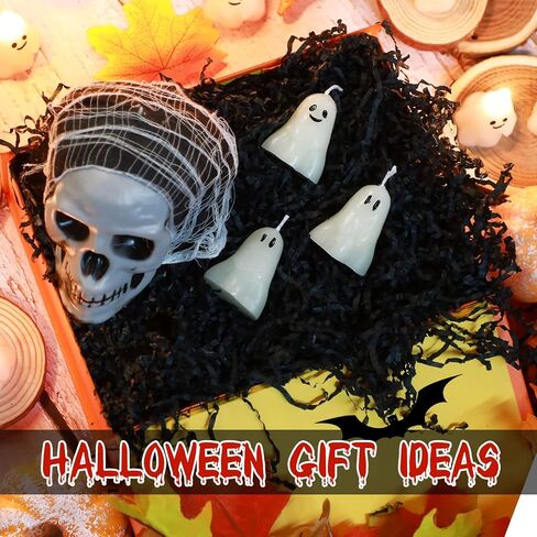 Nuanchu 12 PCS Halloween Ghost Pumpkin Camedles - شموع عيد الشكر والخريف باللون الأبيض ، الوردي ، الشبح in Saudi Arabia