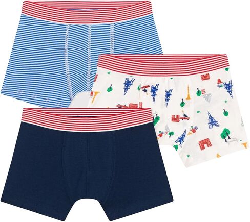 Petit Bateau Children's Cotton Paris Boxers - 3-Pack SIZES 2-12 YEARS in Saudi Arabia