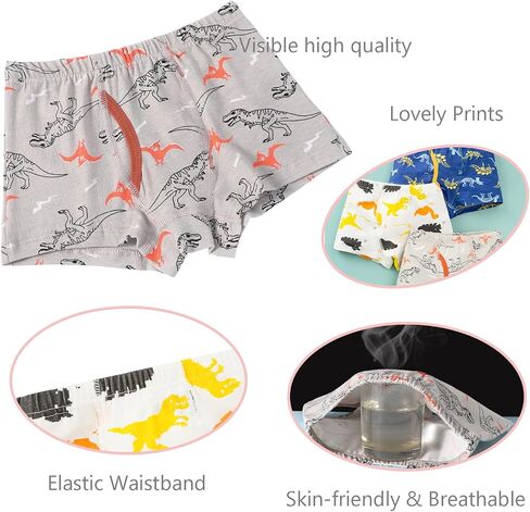 Boys Underwear, Toddler Boys Boxer Shorts Briefs 6 Pack Baby Kids Cotton Underpants 2-12 Years in Saudi Arabia