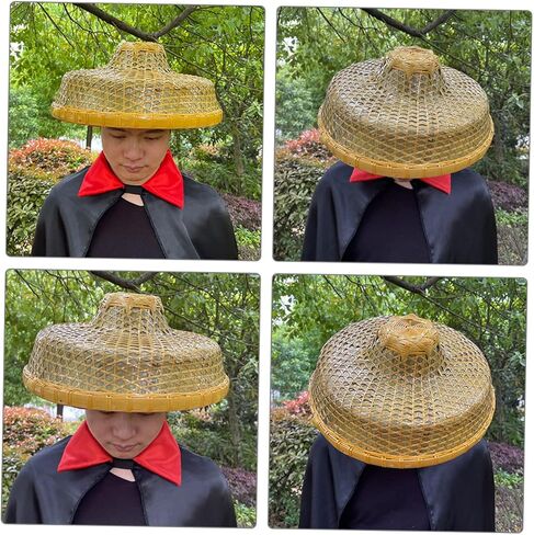 Weaving Sun Hat Lightweight Locking Hat Hat Hat Farmer Farking Hat للاستخدام في الهواء الطلق لأداء الرقص وأنشطة الحديقة الكاكي in Saudi Arabia