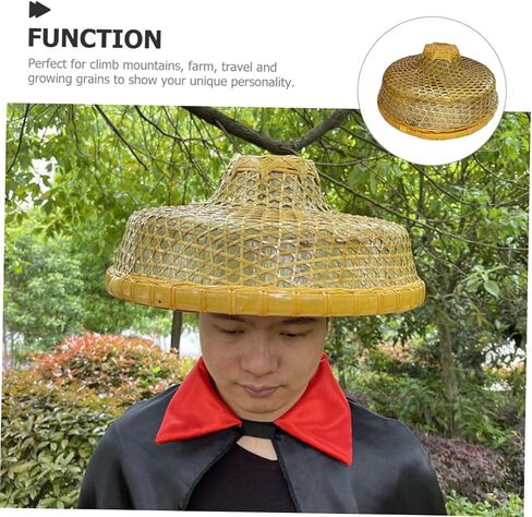 Weaving Sun Hat Lightweight Locking Hat Hat Hat Farmer Farking Hat للاستخدام في الهواء الطلق لأداء الرقص وأنشطة الحديقة الكاكي in Saudi Arabia