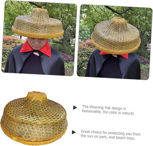 Weaving Sun Hat Lightweight Locking Hat Hat Hat Farmer Farking Hat للاستخدام في الهواء الطلق لأداء الرقص وأنشطة الحديقة الكاكي in Saudi Arabia