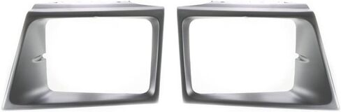 For Ford Econoline Van 1997 98 99 00 01 2002 Headlight Bezel Driver and Passenger Side | Pair | w/Sealed Beam | Silver | Replacement For FO2512158, FO2513158 | 615343332390, 615343332475 in Saudi Arabia